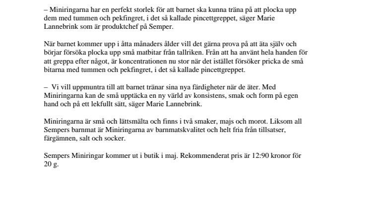 Miniringar gör pincettgreppet till en riktig barnlek