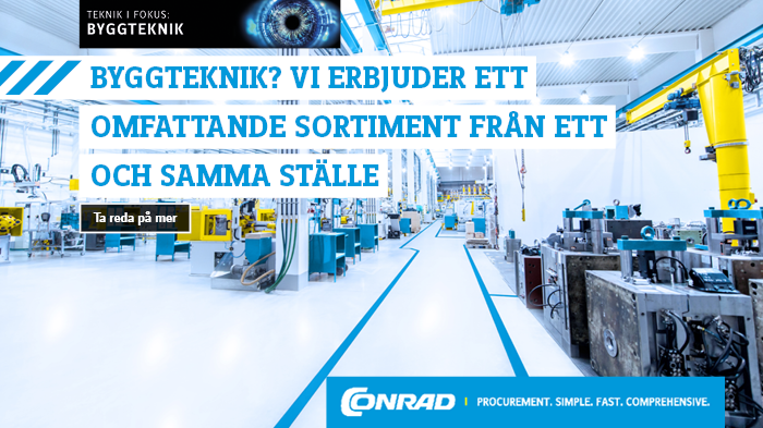 Conrad erbjuder en mängd olika produkter och lösningar som krävs för installationsteknik, larm och säkerhet, belysning, styrning, nätverk och smart byggnadskonstruktion.