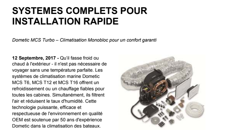 Systemes Complets Pour  Installation Rapide