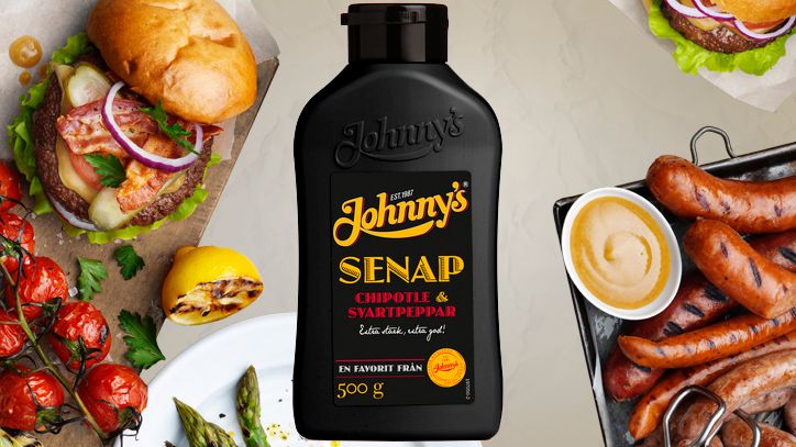 Johnny’s® senap Chipotle & Svartpeppar, äntligen tillbaka!