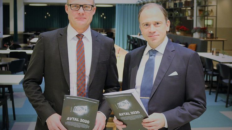 Björn Hellman och Henrik van Rijswijk, vd respektive förhandlingschef på Livsmedelsföretagen