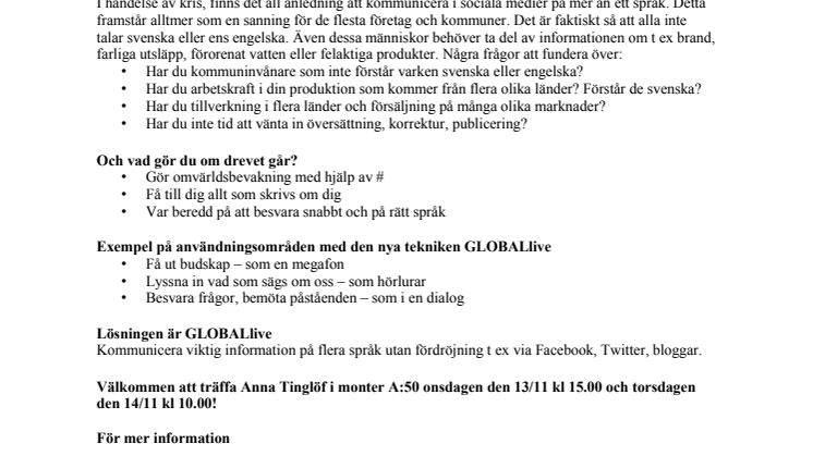 Hur kommunicerar jag snabbt i en kris på olika språk?