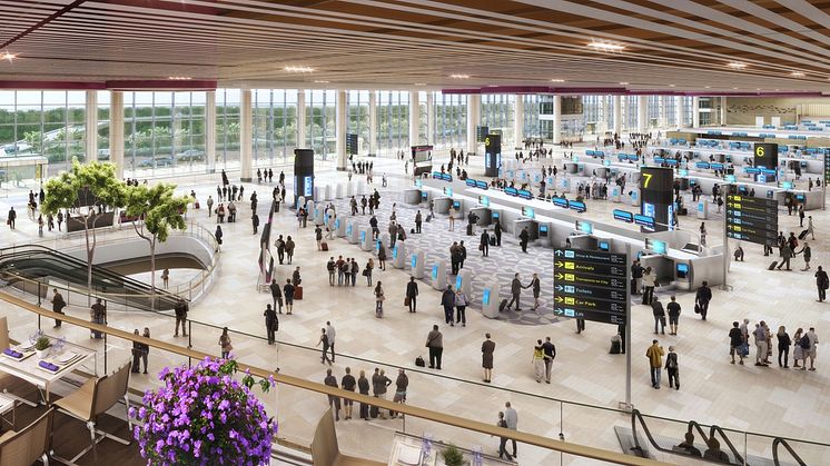 Self-service check-in kiosks and bag-drops 