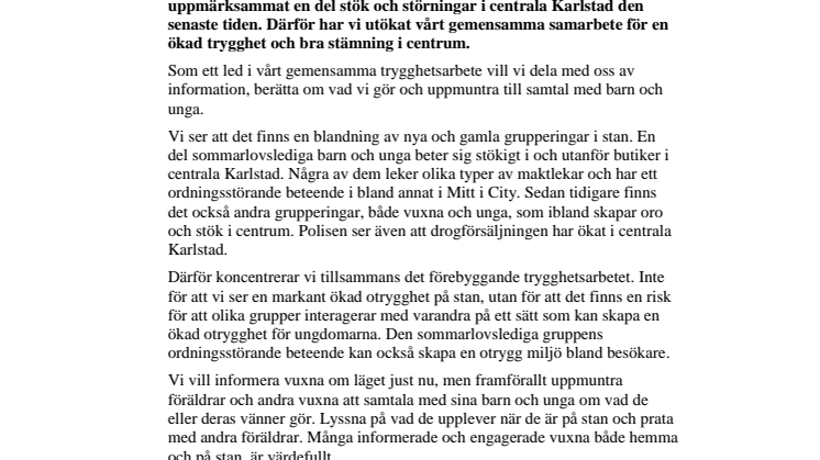 Vet du vad ditt barn gör på stan?