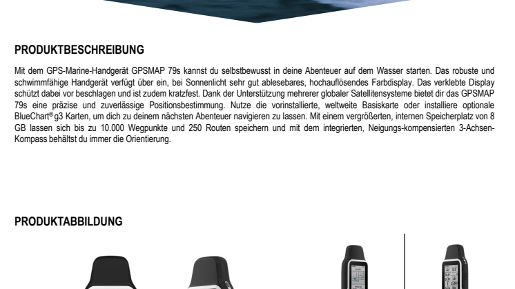 Datenblatt Garmin CH GPSMAP-79s