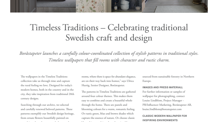 Timeless Traditions – Celebrating traditional Swedish craft and design