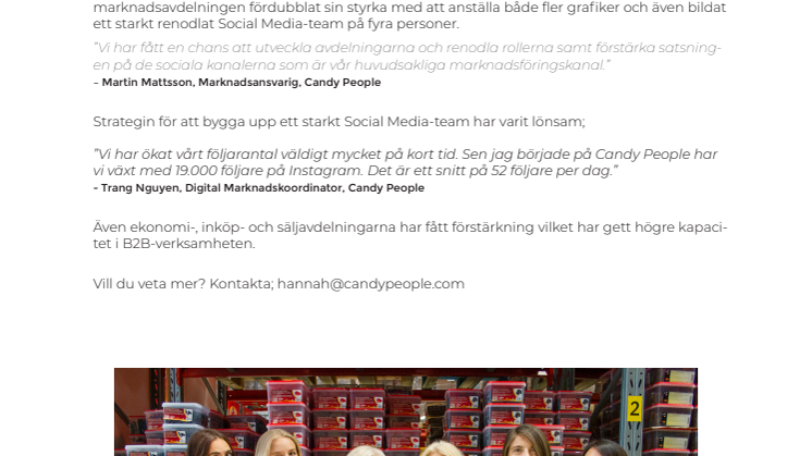Candy People blir fler och starkare!