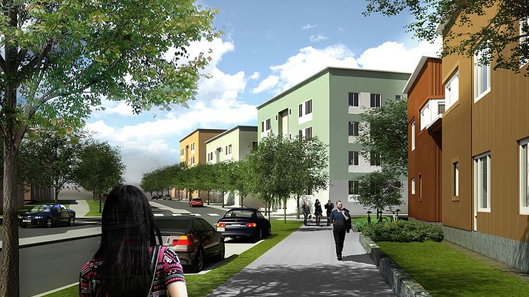 Midroc och Väsbyhem bygger bostäder i Eds Allé, Upplands Väsby