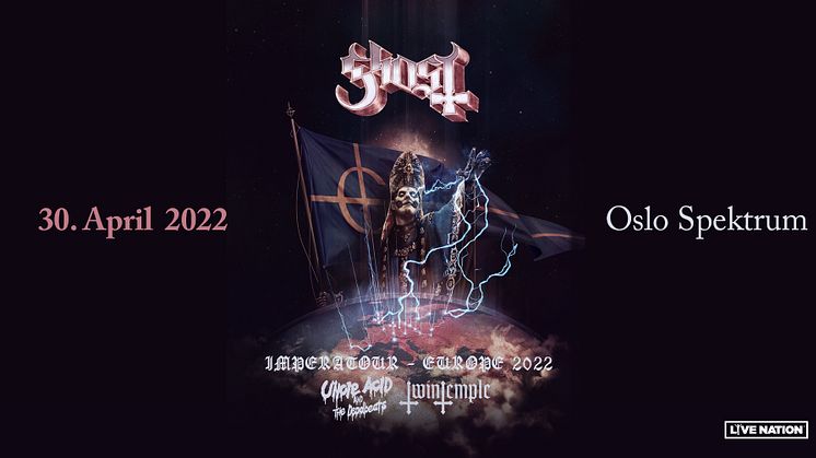 GHOST TILBAKE TIL OSLO SPEKTRUM!