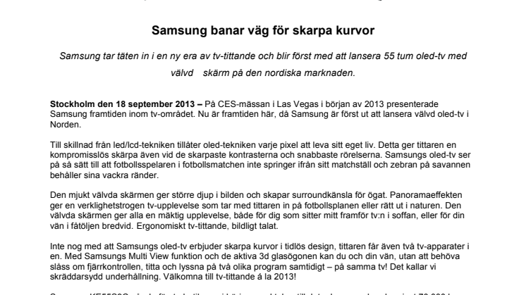 Samsung banar väg för skarpa kurvor