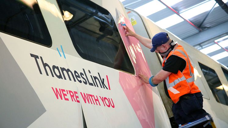 Thameslink train wrap