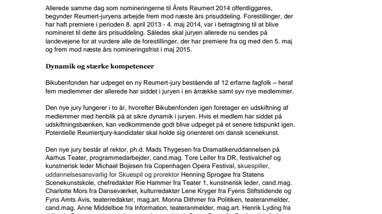 Ny Reumert-jury på plads