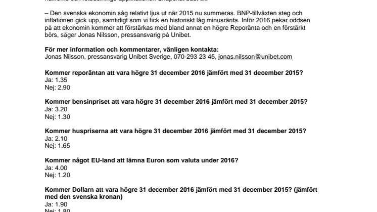 Det här händer i ekonomins värld 2016