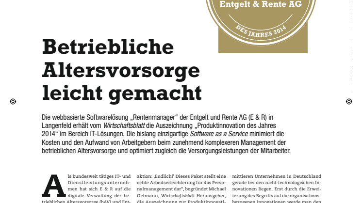 Betriebliche Altersvorsorge leicht gemacht