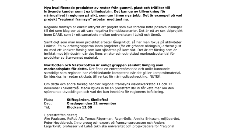 Norrbotten och Västerbotten – marknadsplats för gröna produkter