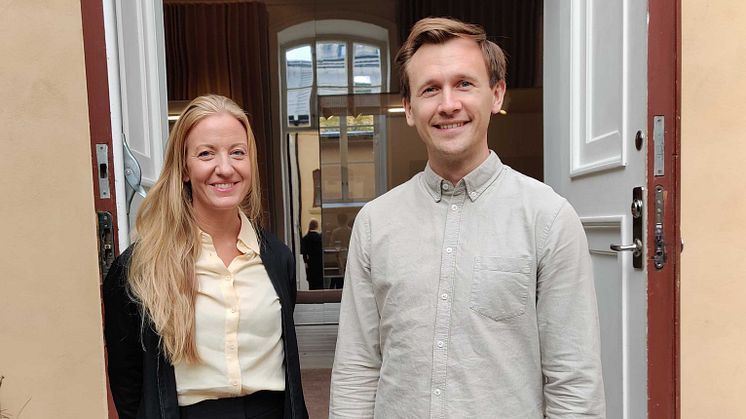 ﻿Sandra Holmström, hållbarhetsspecialist, Fabege och Pelle Tunell, vd, Plant