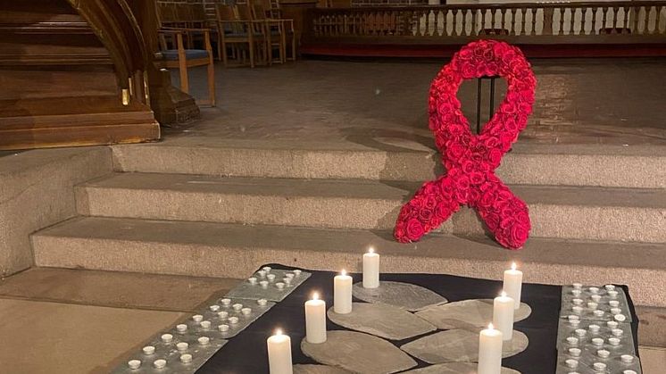 Solidaritetsmarkering på verdens aidsdag. Foto: HivNorge