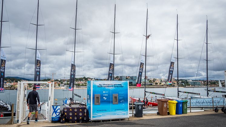 Dockside Bluewater water statios helps keep 52 Super Series crews and support staff safely hydrated with great tasting water while also protecting the oceans from single-use plastic water bottles