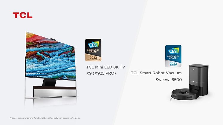 TCL Electronics vinner trippla CES 2022 Innovation Award 