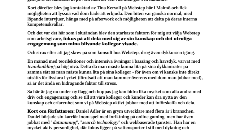 En annorlunda väg in.. till en av Sveriges Bästa Arbetsgivare
