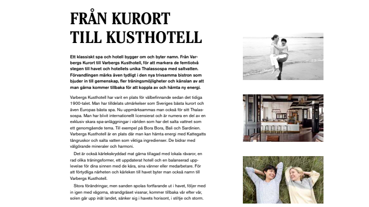 ​Från kurort till Kusthotell