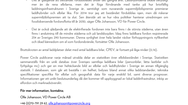 102 procents ökning av laddbara bilar 2013