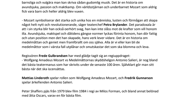 Inbjudan till pressmöte på AMADEUS