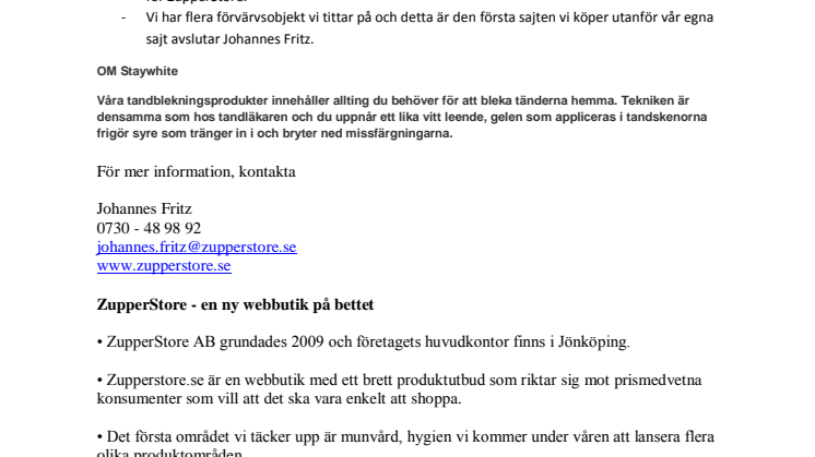 ZupperStore får tillökning!