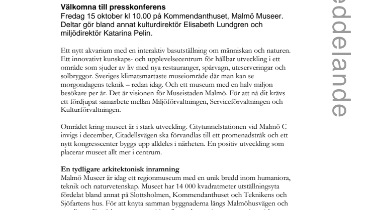 Museistaden Malmö - en vision för Malmö Museer