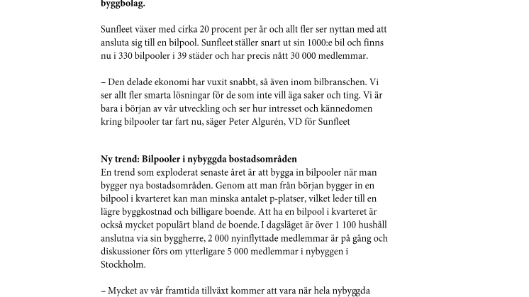 Sunfleet når 30 000 medlemmar