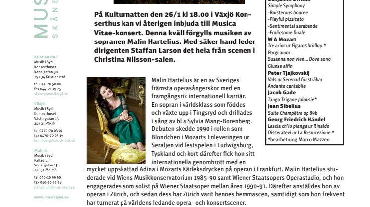 MALIN HARTELIUS & MUSICA VITAE
