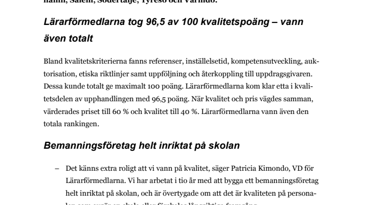 Södertörns skolor sätter kvaliteten främst