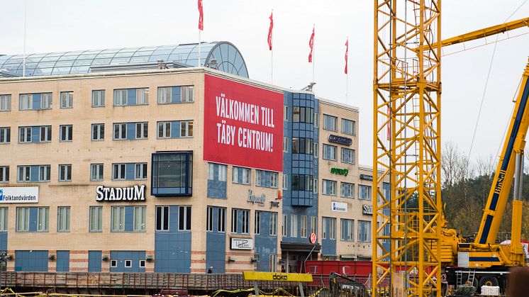 Gyproc levererar brandskyddsskivor till nya Täby Centrum