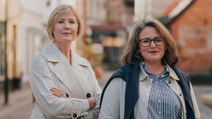Lund Citysamverkan består av Gunilla Kronvall, verksamhetsledare och Caroline Lundgren Ekholm, Citysamordnare. Foto: Loc Vo