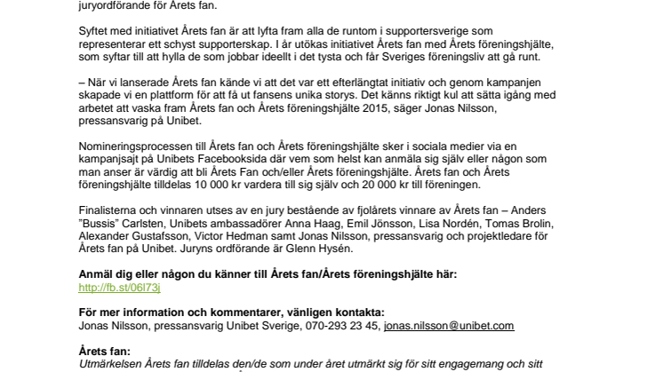Nu startar jakten på Sveriges bästa fans
