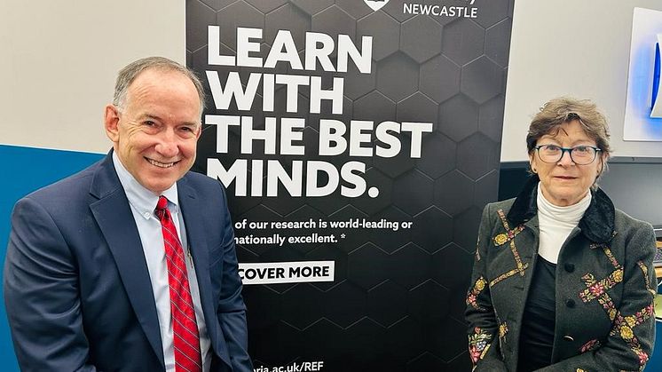 l-r Visiting Professors Richard Swart and Caroline Theobald CBE
