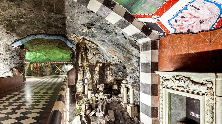 Kungsträdgårdens tunnelbanestation. Konstnär Ulrik Samuelson. Foto: Markus Hallberg