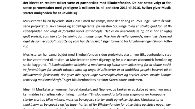 Millionstøtte til musikprojekt med fokus på socialt udsatte