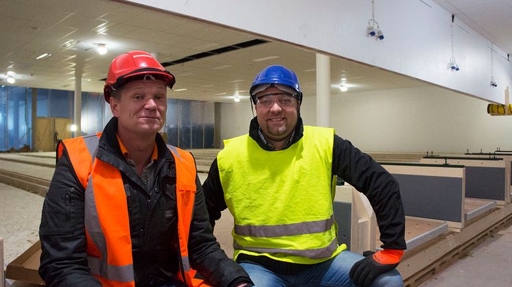 Millimeterprecision när Partille arenas bowlinghall byggs