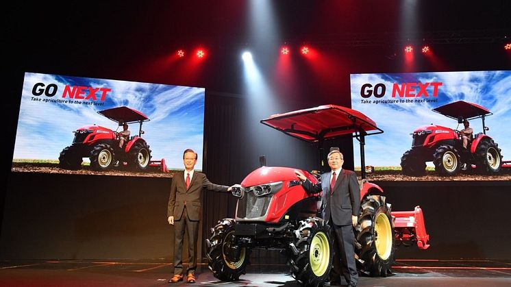 The YM357A tractor with rotary tiller