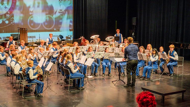 NORGESMESTERE: Nylund Skolekorps vant NM skolekorps janitsjar i Larvik. Foto: Jonatan Barstad