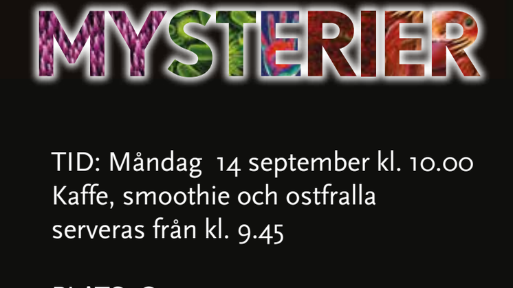 Inbjudan till pressvisning av Osynliga mysterier