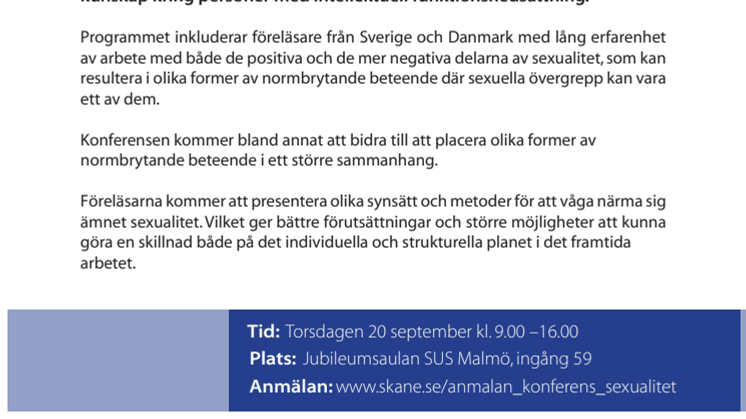 Pressinbjudan: Konferens bryter tabun om sex och funktionshinder 