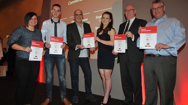 L-R Cheryl Lawson, Andy Cameron, Colin McPherson, Sophie Moorby, John Gordon and Steven Tomkins. 