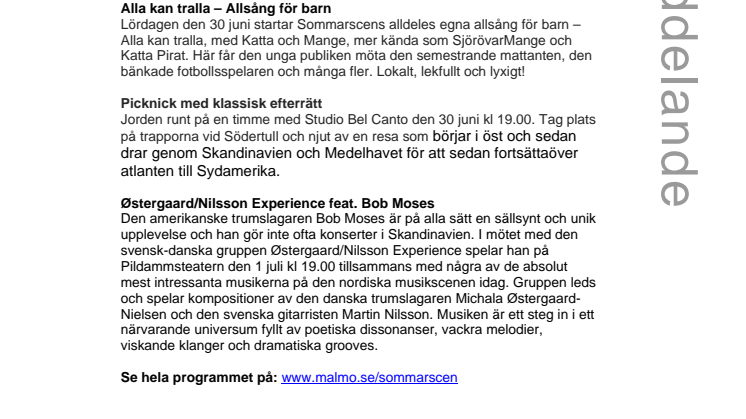 Allsång för barn, opera på kanalen och ett unikt jazzmöte