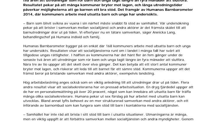 Många kommuner brister i arbetet med utsatta barn