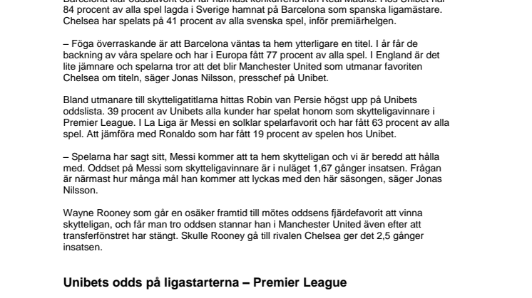 Inför premiären av Premier League och La Liga: De är oddsfavoriter till titlarna