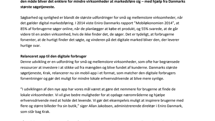 Ny Krak-app gør de lokale erhvervsdrivende mere synlige