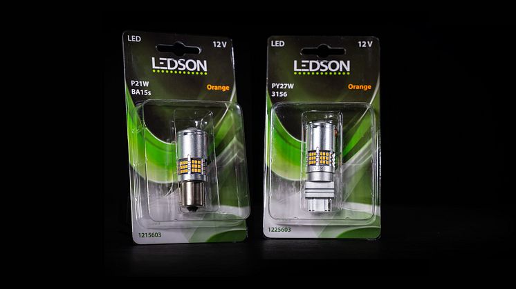 Ledson LED-lampor med inbyggt motstånd avsedda för blinkers.