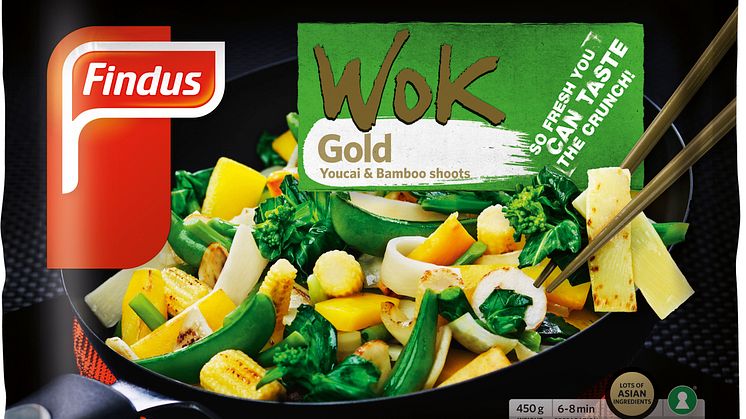 Ny smakrik asiatisk grönsakswok - Findus Wok Gold